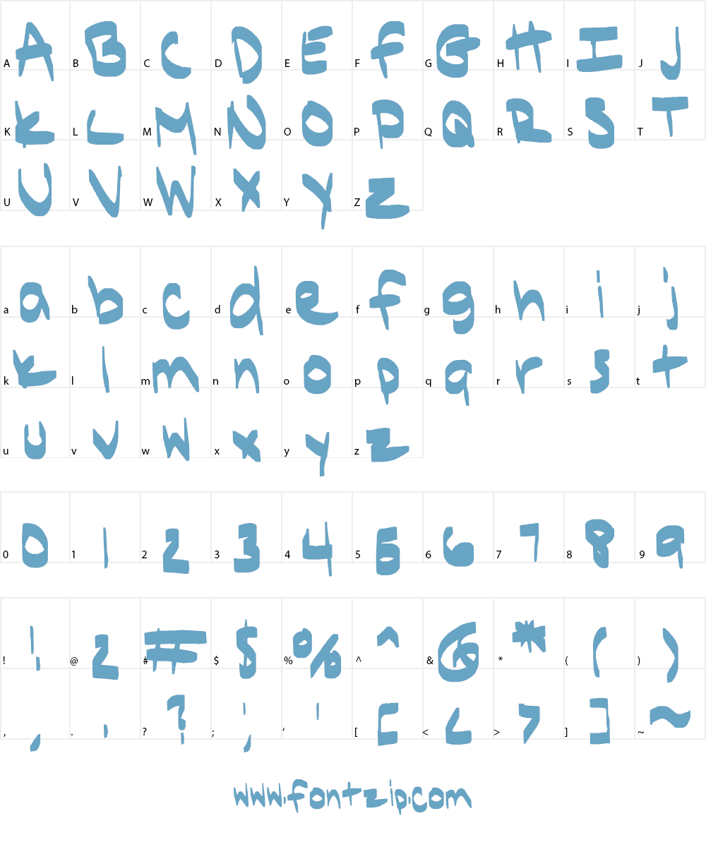 Janae's First Font Bold Font Character